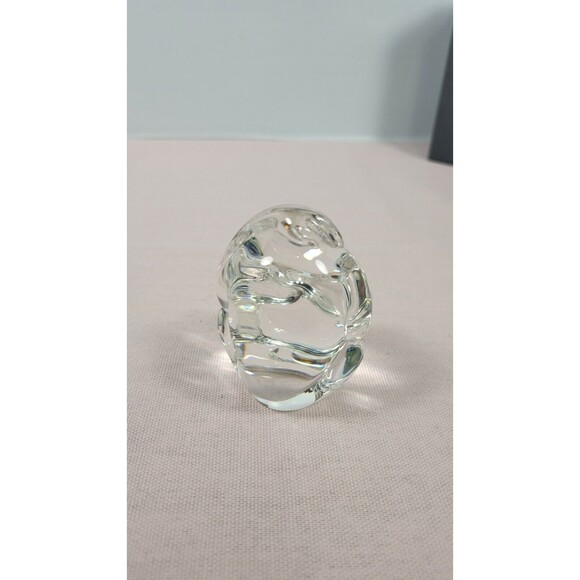 Steuben glass crystal edition "Monkey"  hand  cooler, signed and number - Picture 5 of 8